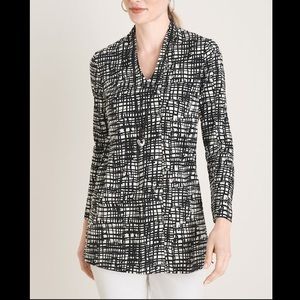 Chico’s Criss-Cross Print Pima Cotton Tunic